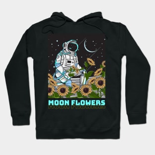 astronaut and moon sunflower Hoodie